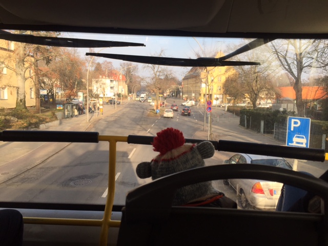 Pole Position im Doppeldecker-Bus